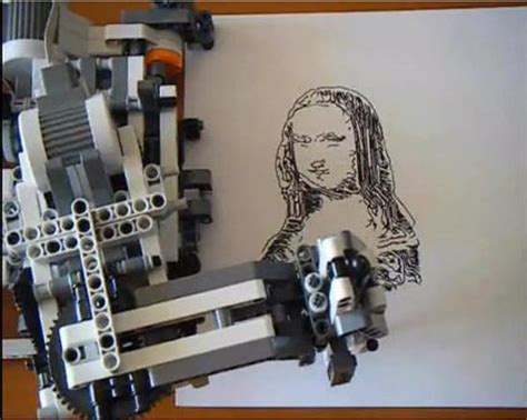 lego robot drawing